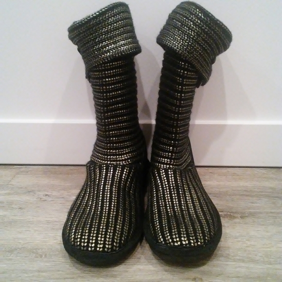 BEARPAW Women's Knitallic Boots Size US8 - Picture 2 of 8